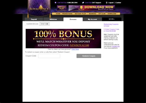 royal ace casino 100 no deposit bonus